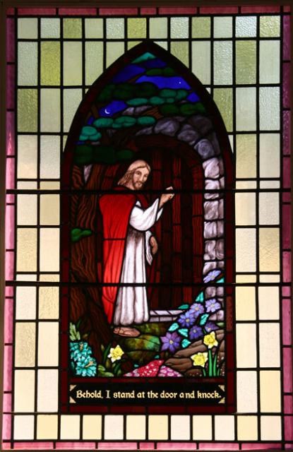Behold I stand at the door and knock