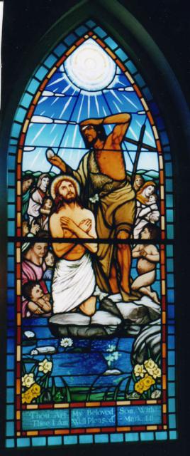John baptising Jesus